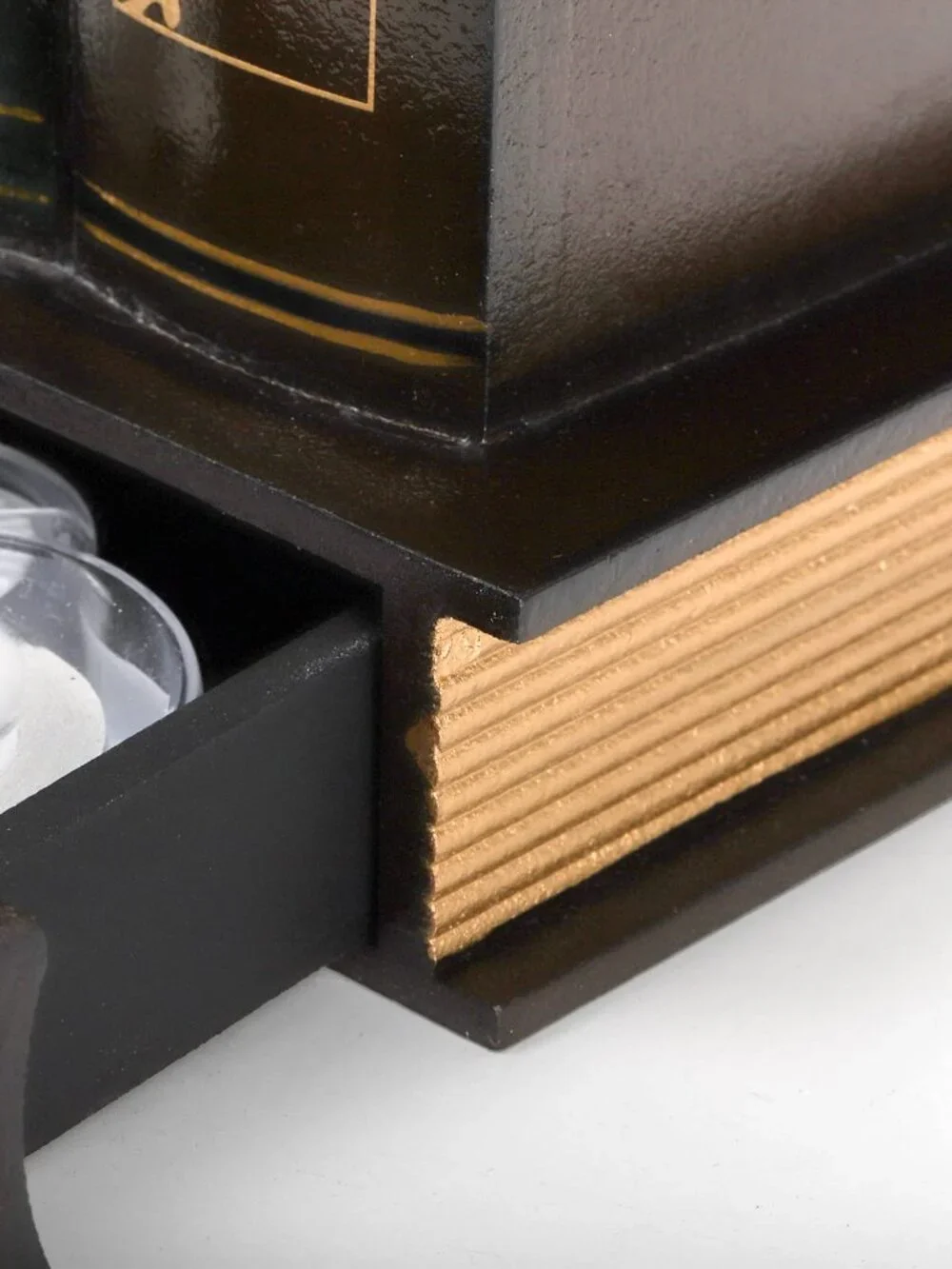 Tosnail Decorative Pen Holder with Storage Drawer, Wooden Pencil Holder and Orga